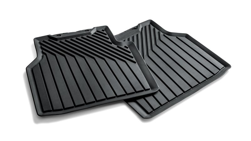 All-weather floor mats for rear